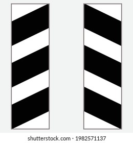 Turkey Traffic Sign: Bridge Head Plate, Right-Left (T-31a,b)