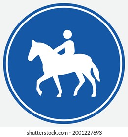 Signo de tráfico de Turquía: Sendero obligatorio para caballos (TT-40a)