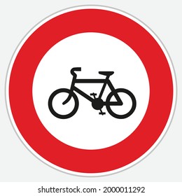 Turkey Traffic Sign: No Cycles (TT-8)