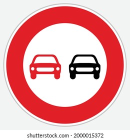 Turkey Traffic Sign: No Overtaking (PL-014)