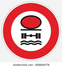 Turkey Traffic Sign: No Vehicles Carrying Water-polluting Cargo (TT-17)