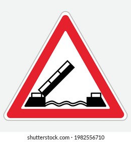 Turkey Traffic Sign: Open Bridge (T-5)