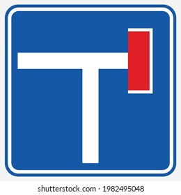 Turkey Traffic Sign: Road Junction Without Entrance (B-2d)