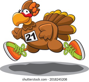 Turkey Trot 2021 logo mascot