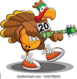 Turkey Trot Runner With Guitar