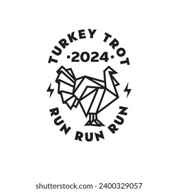 Turkey trot vector, design, poster, typography