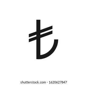 Turkey, turkish lira icon. Vector illustration, flat design