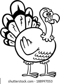 Turkey vector cartoon illustration