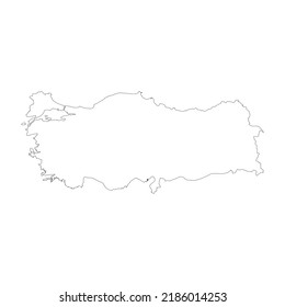 Esquema del mapa del país vector de Turquía