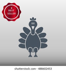 Turkey Vector Icon Illustration