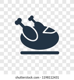 Turkey vector icon isolated on transparent background, Turkey transparency logo concept