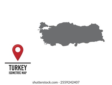 Turkey vector map illustration, country map with markings. vector illustration.