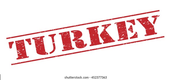 turkey vector stamp on white background