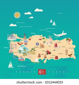 Turkey Vector Vacations Illustration. Travel Agency Poster.