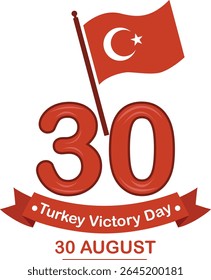 Turkey Victory Day Vector Illustration Design