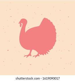 Turkey. Vintage logo, retro print, poster for Butchery meat shop. Logo template for meat business, meat shop. Vector Illustration