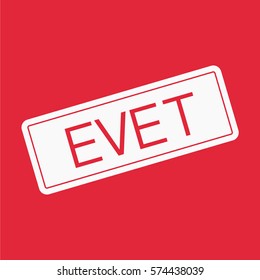 Turkey vote vector sign