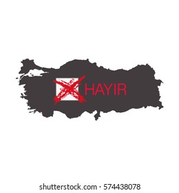 Turkey vote vector sign