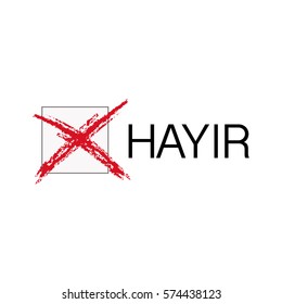 Turkey vote vector sign