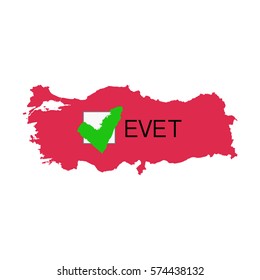 Turkey vote vector sign
