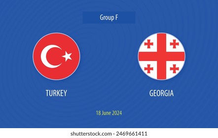 Turkey vs Georgia soccer scoreboard broadcast template Europe tournament 2024