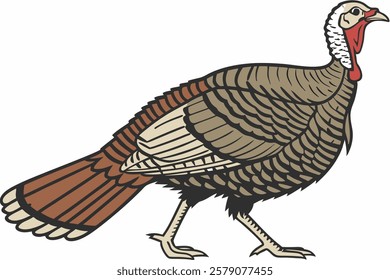 turkey wild turkey detailed feathers fanned tai 