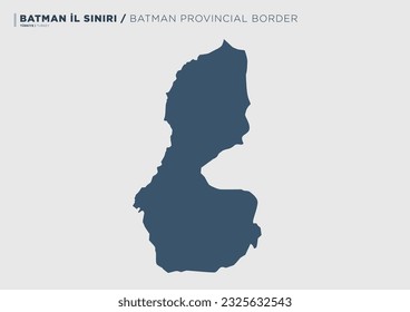 
Turkey's Batman province, province map.