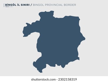 Die türkische Provinz Bingol, Landkarte.