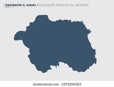 
Turkey's Eskişehir Province, province map.