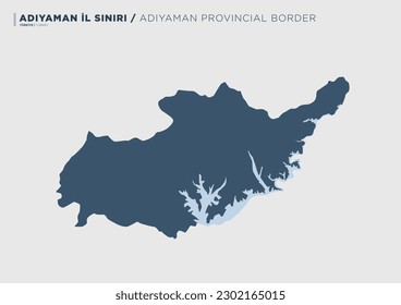 Turkey's Adıyaman province, province map.