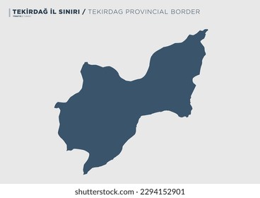 Die türkische Provinz Tekirdag, Landkarte.