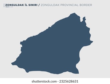 
Turkey's Zonguldak province, province map.