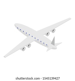 Turkish airplane icon. Isometric of turkish airplane vector icon for web design isolated on white background
