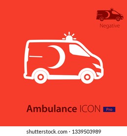 Turkish ambulance vector icon