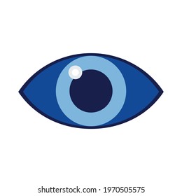 Turkish amulet against the evil eye. Blue eye. Guardian Nazar. An attribute of traditional pre-Islamic Turkic anthropogenic magic. All-seeing eye. Vector graphics.