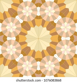 Turkish, Arabic, African, Islamic Ottoman Empire's era traditional seamless ceramic tile, vector floral pattern