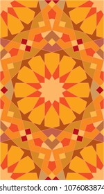 Turkish, Arabic, African, Islamic Ottoman Empire's era traditional seamless ceramic tile, vector floral pattern