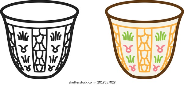 Turkish , arabic coffee cup icon , vector