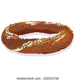 Turkish Bagel isolated. Vector illustration