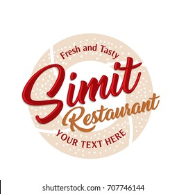 Turkish bagel-simit vector logo design