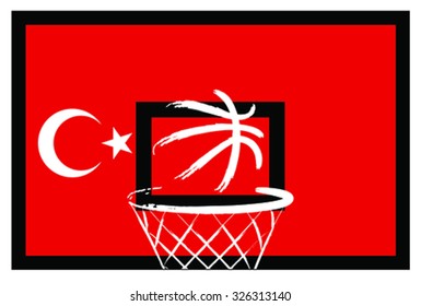 Turkish basketball, vector