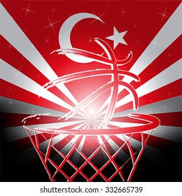 Turkish basketball, vector