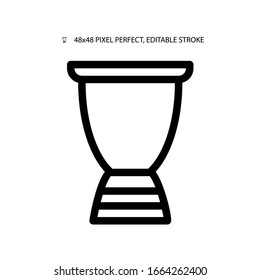 Turkish bass drum simple line icon vector illustration.Editable stroke. 48x48 Pixel Perfect.