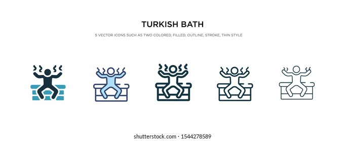 turkish bath icon in different style vector illustration. two colored and black turkish bath vector icons designed in filled, outline, line and stroke style can be used for web, mobile, ui