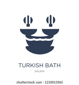 Turkish bath icon. Trendy flat vector Turkish bath icon on white background from sauna collection, vector illustration can be use for web and mobile, eps10