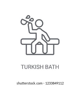 Turkish bath icon. Trendy Turkish bath logo concept on white background from sauna collection. Suitable for use on web apps, mobile apps and print media.
