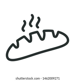 turkish bread, bakery - minimal line web icon. simple vector illustration. concept for infographic, website or app.