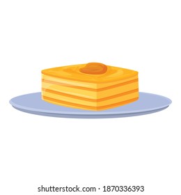 Turkish cake icon. Cartoon of turkish cake vector icon for web design isolated on white background