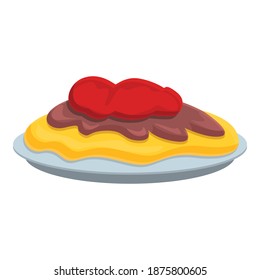 Turkish cake icon. Cartoon of turkish cake vector icon for web design isolated on white background