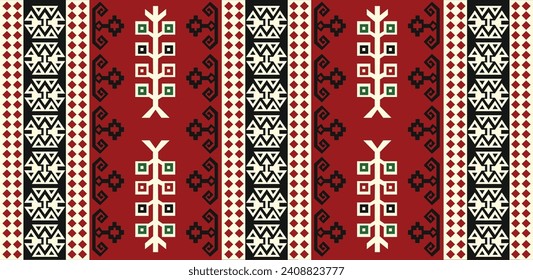 Turkish carpet original design, tribal vector texture. Easy to edit and change a few global colors by swatch window.